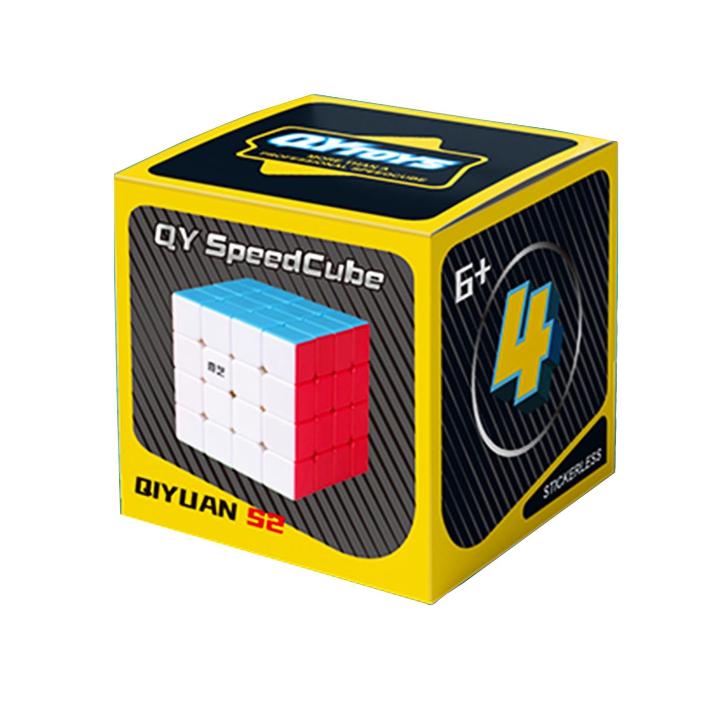 ZIOYCKL Speed Cube 4x4x4 - Qiyuan S2, Multi-colored, Durable ABS Material, Easy Turning Magic Puzzle Toy