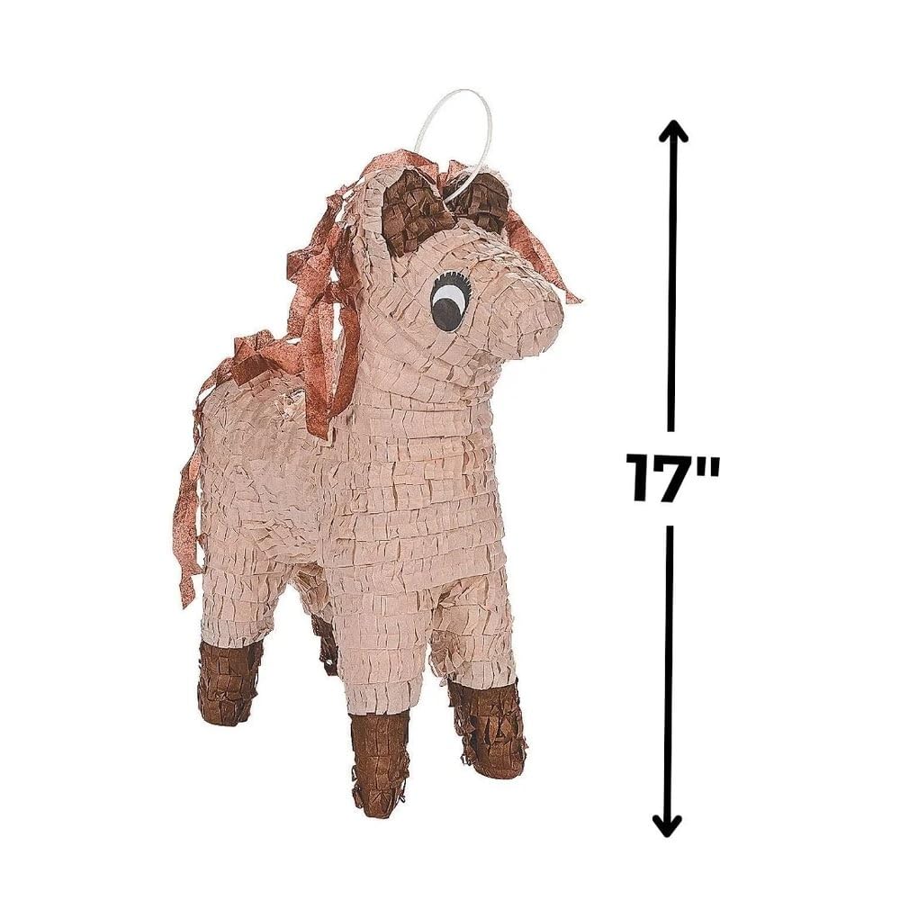 Fun Express Brown Horse Pinata - Western Cowboy Party Decor, Paper, Model 70/152