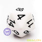 BESCON DICE Jumbo D20 38MM Solid White Dice - Big 20-Sided Game Cube Model BCD 55005