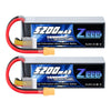 Zeee 6S Lipo Battery 5200mAh 22.2V 120C Soft Case Lipo with XT90 Connector RC Battery for RC Car Truck Airplane Helicopter Quadc