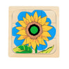 Merishopp Cartoon Design Creature Growth Game Early Learning Montessori Creature Game Preschool Education Multilayer Wooden Jigs