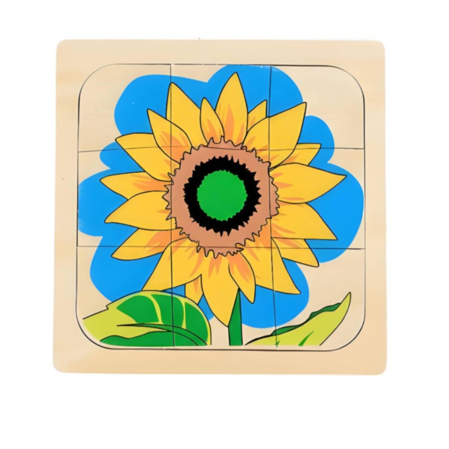Merishopp Cartoon Design Creature Growth Game Early Learning Montessori Creature Game Preschool Education Multilayer Wooden Jigs