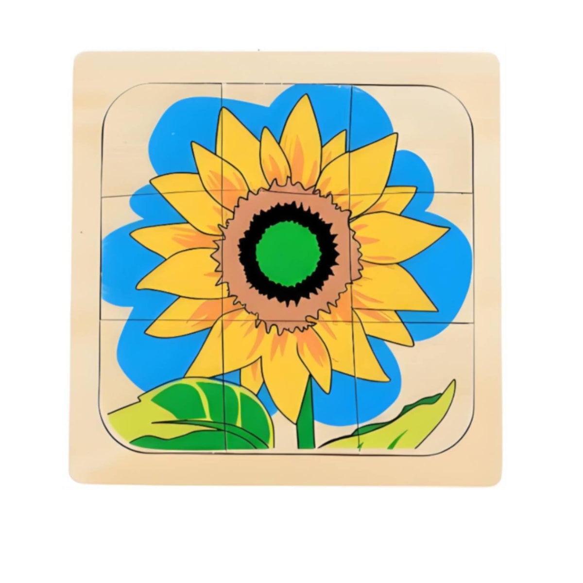 Merishopp Cartoon Design Creature Growth Game Early Learning Montessori Creature Game Preschool Education Multilayer Wooden Jigs