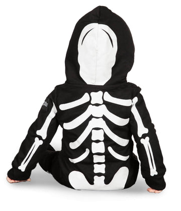Tipsy Elves Kids Skeleton Halloween Costume Jumpsuit For Babies And Toddlers - Unisex Sizing - Spooky White Skeleton Halloween Costume For Boys And Girls Size 2T