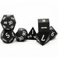 HDdais Wood DND Dice Set, 7PCS Black Polyhedral Dice Set, RPG D&D Dice Made with Ebony Wood for Dungeons and Dragons Role Playin