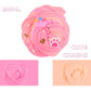 Deep Pink Peach Color Two-Toned Butter Slime,Cute Claws And Pink Crown Charms,Slime Making Kit,Scented Stress Relief Toys,Used A