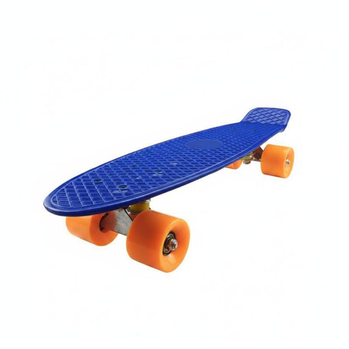 SNAPPSY Penny Board Colorful Skateboard Lightweight 27 Inch Cruiser Skateboard for Beginners, Outdoor, Travel Dark Blue W Org Wh