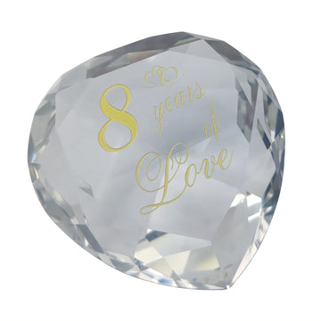 8Th Anniversary Crystal Gifts For Husband Wife Boyfriend Or Girlfriend, Cute 8Th Wedding Anniversary Valentines Day Romantic Gifts For Her Him Funny 8 Year Anniversary Marriage Presents For Couple