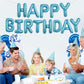 Toniful 52 Pieces 16 Inch Light Blue Letter A-Z Balloons,Custom Phrase Mylar Foil Alphabet Letter Diy Personalized Phrase Banner