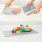 MIMAX Peel-and-Stick Baseplates 8PCS (10x10)  Toy Building Brick Blocks Base Plates  Self Adhesive Baseplate for All Major Brands  Build On Table Wall (Light Gray)