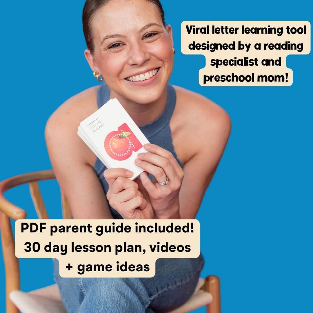 Letters Flash Cards Official Product | Learn Letter Sounds up to 2X Faster | Alphabet Flash Cards | Embedded Pictograph Mnemonic