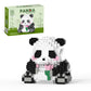 Qishouting Mini Micro Blocks Panda- 487Pcs, Mini Panda Building Toy-Handing Flowers, Panda Building Set For Adults, Micro Blocks