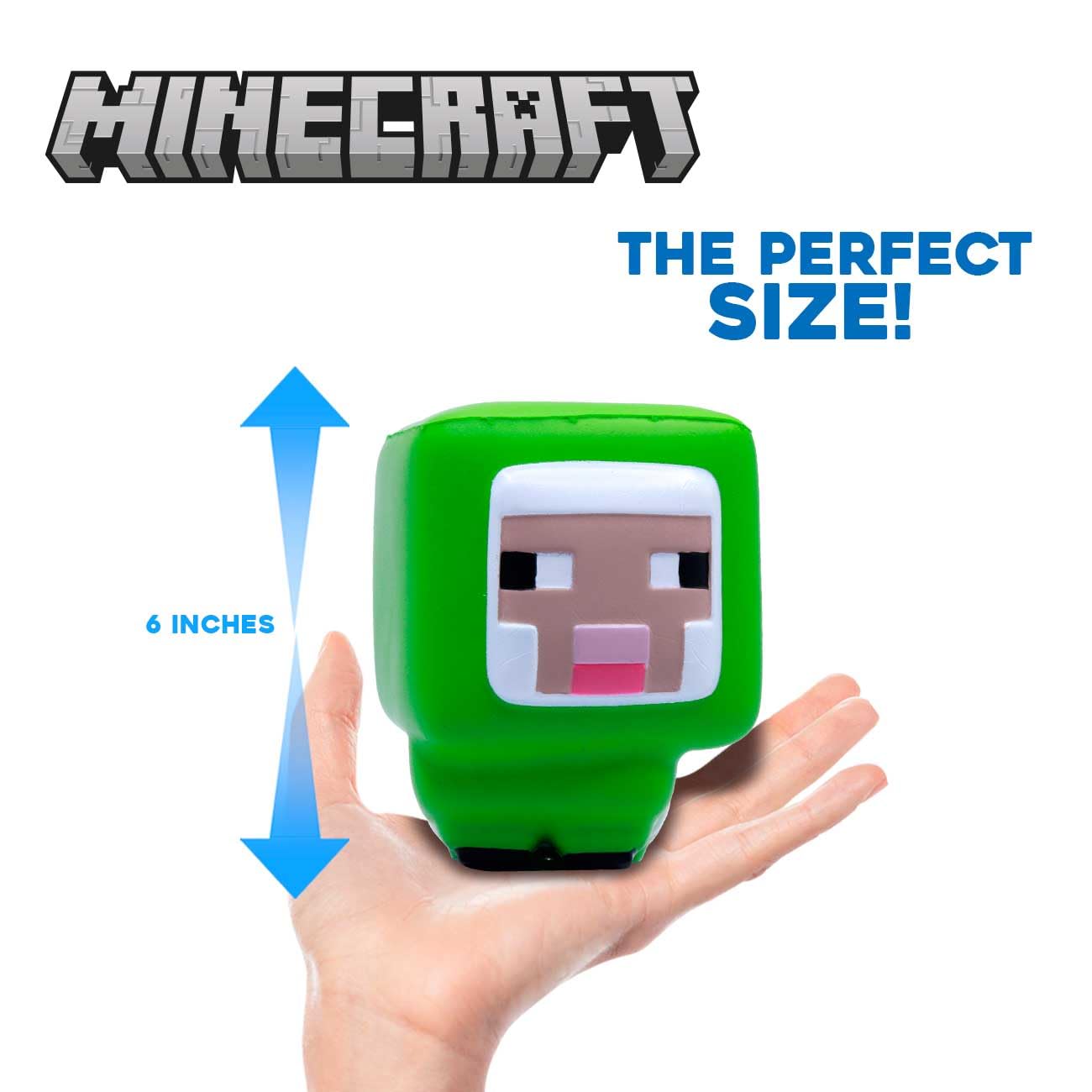 Minecraft Mega Squishme Series 4, Collectible Squishy Toy (Green Sheep)