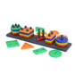 Tnemec Non Toxic Geometric Shape Sorting & Stacking Toy For Toddlers Early Learning Development Activity Puzzle Blocks Column Se