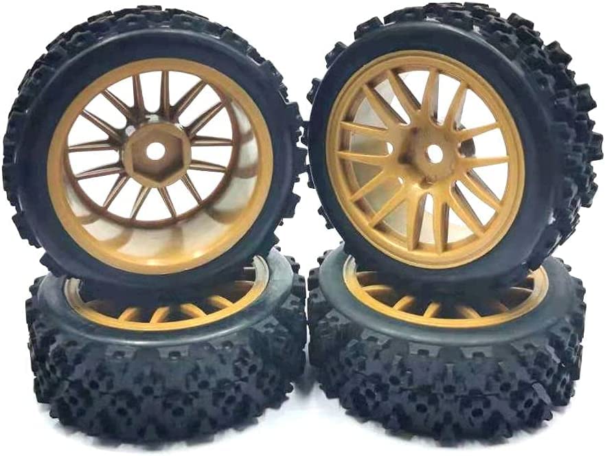 KT202316 Brown 1/10 Scale On Road Flat Car Wheels and Rubber Tires hex 12mm 4pcs (unglued) for HPI GT3 RS4 kyosho FW06