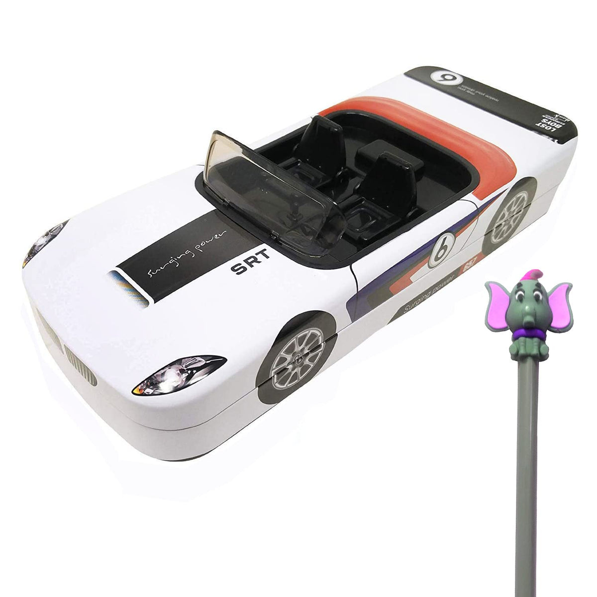 SHREE TECHNESH Car Pencil Box White with Pen