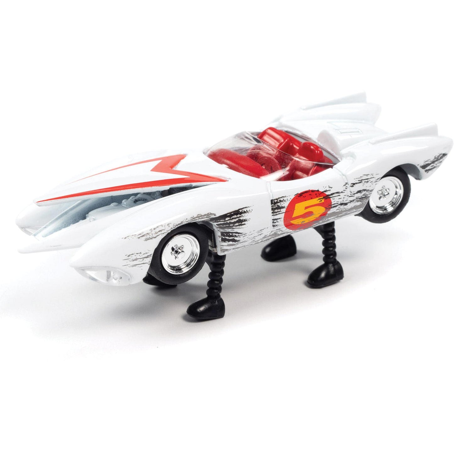 Speed Racer - 1/64 Scale Race Damaged Mach V - Johnny Lightning, JLPC004-JLSP159