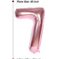 Aule 40 Inch Big Rose Gold 7 Balloon Number Large Foil Helium Number Balloons 0-9 Jumbo Giant Happy 7Th Birthday Party Decoratio