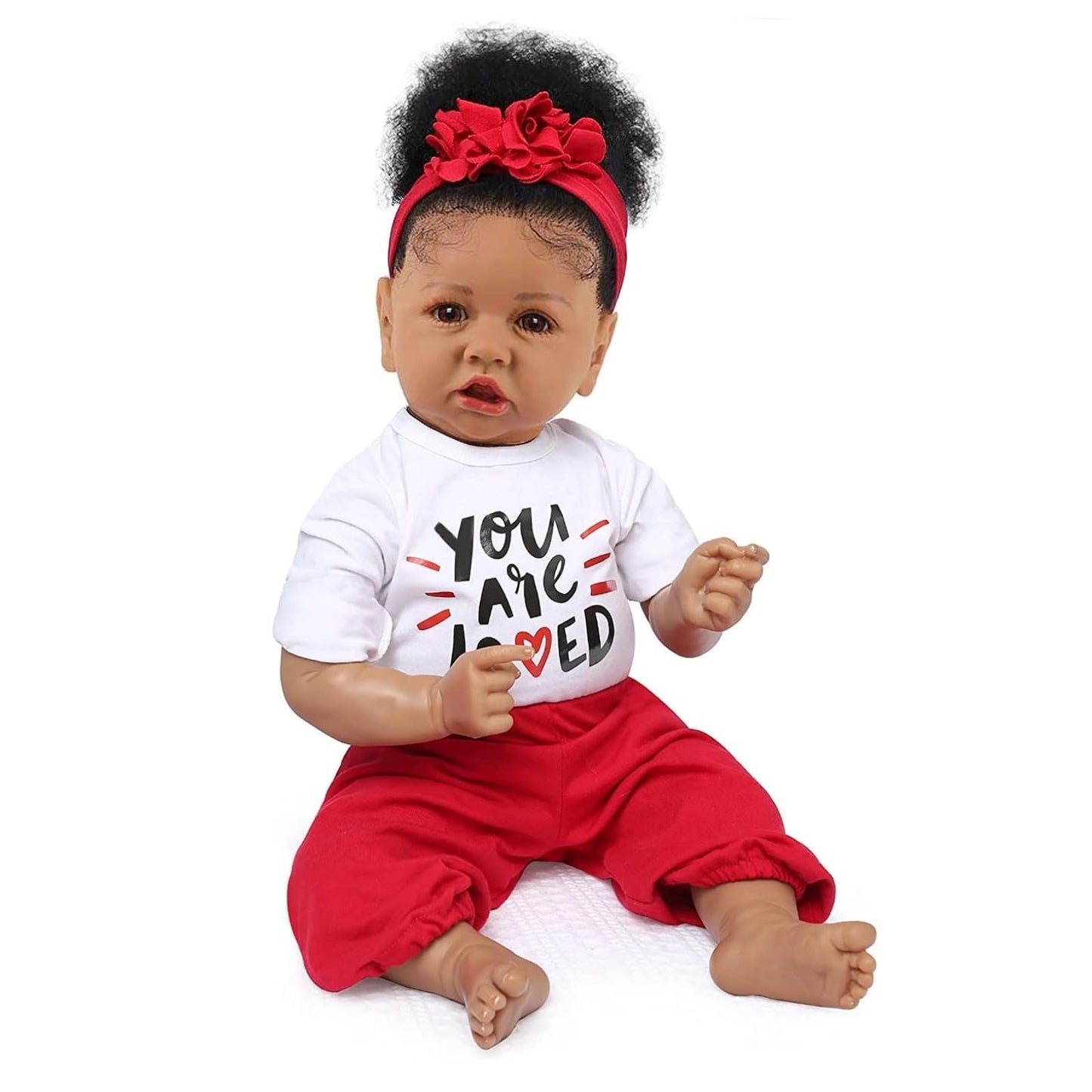 Black Reborn Baby Doll Girl, 20 Inch African American Reborn Baby Doll With Soft Body, Best Gift For Kids Age 3+