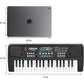 Leeqee Black 37 Keys Kids Piano Keyboard, Portable Electric Musical Instruments Piano With Microphone, Learning Educational Gift