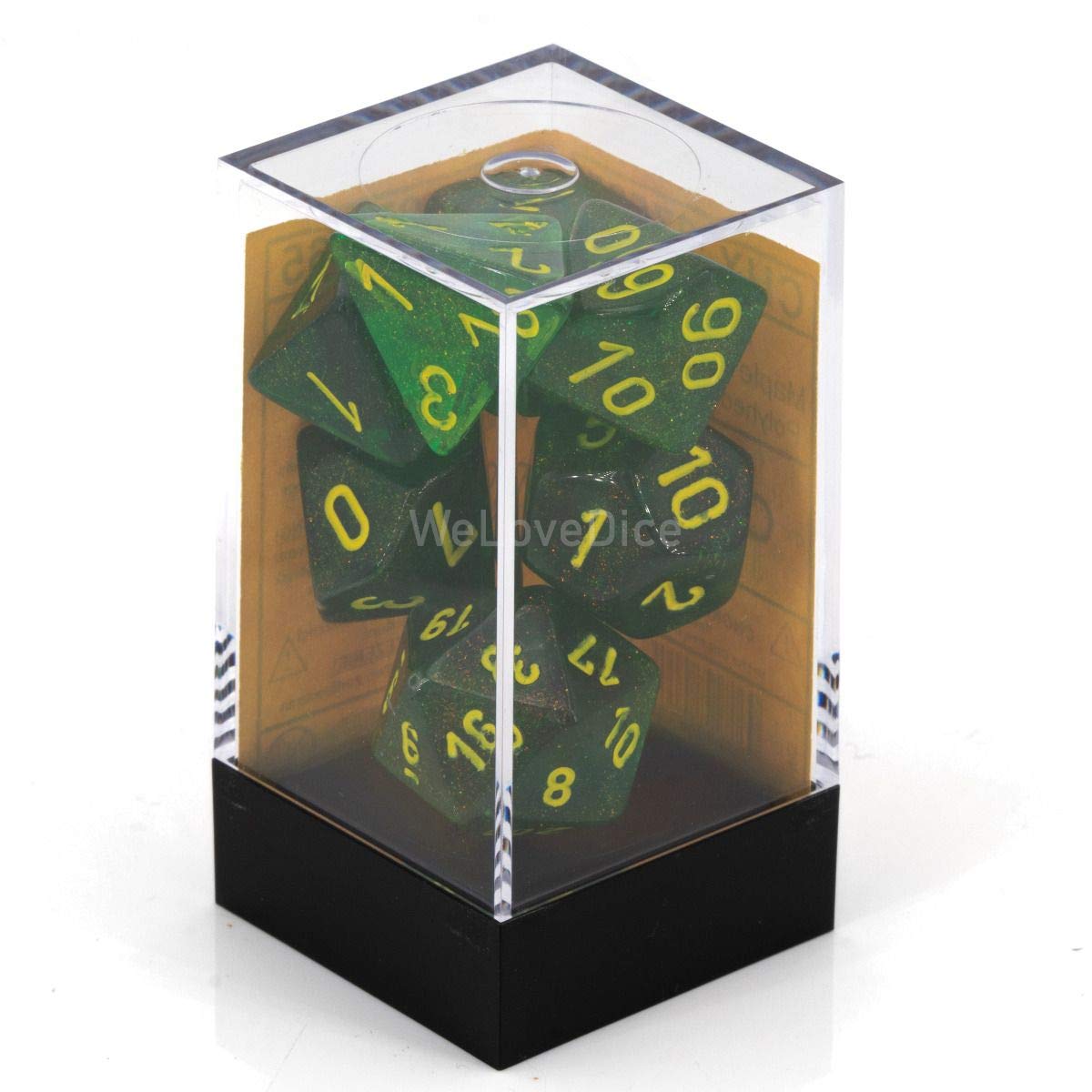 Chessex Borealis: 7Pc Maple Green/Yellow