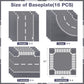 Lekebaby 16 Pack Road Base Plates, 10'X10' City Street Baseplates 100% Compatible With All Major Brands, 4 Curve / 4 T-Junction / 4 Straight / 4 Junction