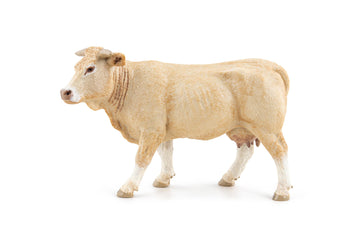 Papo - Hand-Painted - Figurine - Blonde D'Aquitaine - 51185 - Farm - Animals - Collectible - For Children - Suitable For Boys And Girls- From 3 Years Old