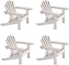 Wood Adirondack Miniature Chair - Wedding Cake Topper Mini Doll Furniture Top Decoration Favor Beach Theme, Great For Dollhouse (White, 4 Pack)
