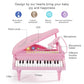 31 Keys,Kids Grand Piano Keyboard Toy for Beginners,3 4 5 6 Years Old Toddler Girl Boy First Birthday Gift,Musical Instrument,w/
