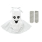Newborn Baby Ghost Costume: Toddler Halloween Costumes Girls Ghost Romper Dress Up With Socks Infant My First Halloween Outfit Kids Cosplay October Themed Birthday Photoshoot White Ghost 0-3 Months