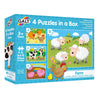 Galt Toys, 4 Puzzles in A Box - Farm, for Ages 36, Multi-Colored, 12