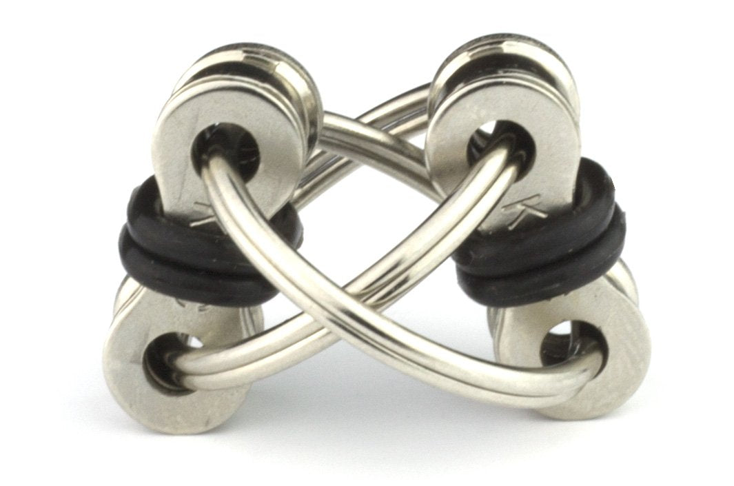 Tom's Fidgets Flippy Chain Fidget Toy - Stress Reducer for ADHD & Anxiety - Bike Chain Design - Black - Perfect for Adults & Kids