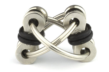 Tom's Fidgets Flippy Chain Fidget Toy - Stress Reducer for ADHD & Anxiety - Bike Chain Design - Black - Perfect for Adults & Kids