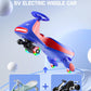 FanttikRide 6V N7 Classic Electric Wiggle Car, Rechargeable, 2-in-1 Swing Car, Bluetooth, Blue, Anti-Rollover, 150 lbs, Ages 3