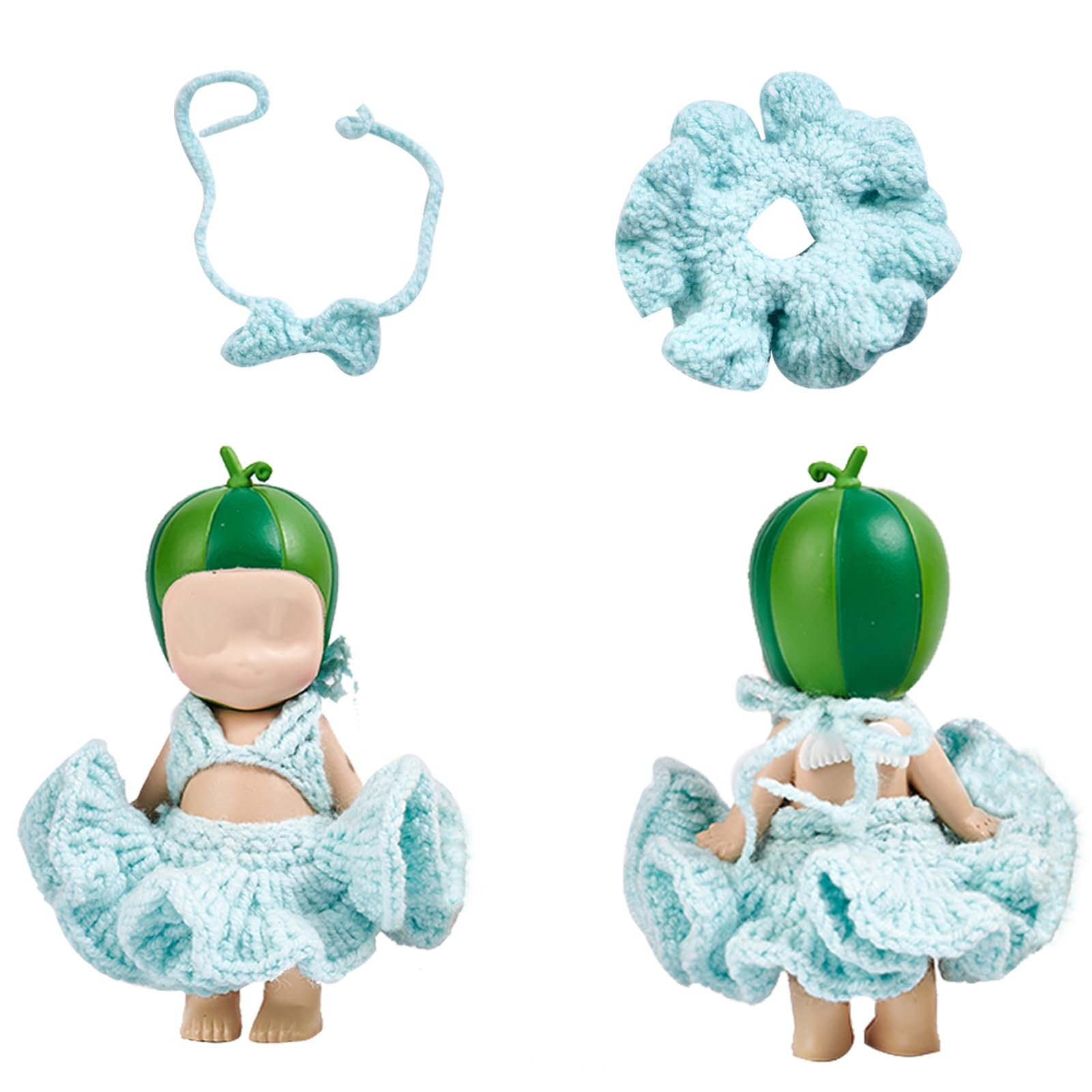 1 Set of Clothes for Sonny Angel  Green Bikini Skirt Series Fit for 3 Inch Minifigures Collectible Dolls  Cute Accessories Display and Decoration Gift for mature-themed Collectors