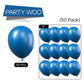 Partywoo Mid Blue Balloons, 50 Pcs 12 Inch Boho Blue Balloons, Royal Blue Balloons For Balloon Garland Or Balloon Arch As Party Decorations, Birthday Decorations, Baby Shower Decorations, Blue-F58