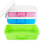 Suzile 3 Pcs Portable Sensory Bin Sand Tray with Lid, 15 Inch Colorful Plastic Sandbox Toy, Large Play Tray Fill with Sand, Wate