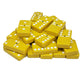 Marion & Co. Domino Double Six 6 Yellow With White Spots Jumbo Tournament Professional Size With Spinners In Black Elegant Velve