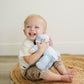 Genius Baby Toys My First Boy Doll - Soft Blue Cotton Doll with Rattle, No Hard Parts, Model GB-54, Perfect Gift for Babies