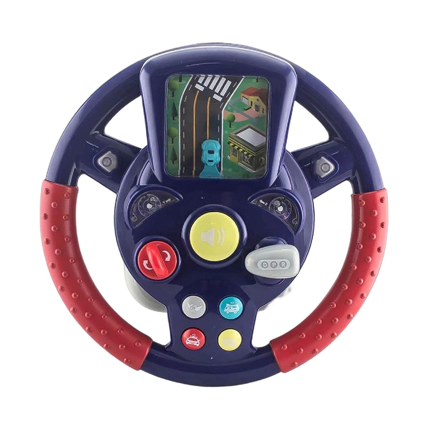 Indyhub Store Simulation Steering Wheel Toy With Sound & Light | Interactive Pretend Driving Toy For Kids | Educational Early Le