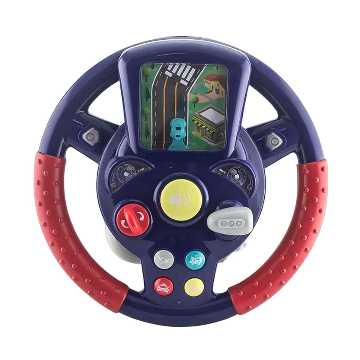 Indyhub Store Simulation Steering Wheel Toy With Sound & Light | Interactive Pretend Driving Toy For Kids | Educational Early Le