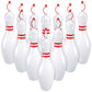 Funtery 24 Set Bowling Lovers Gifts for Men Women 25 oz Reusable Bowling Pin Plastic Water Bottles with Straws and Lids Sports F