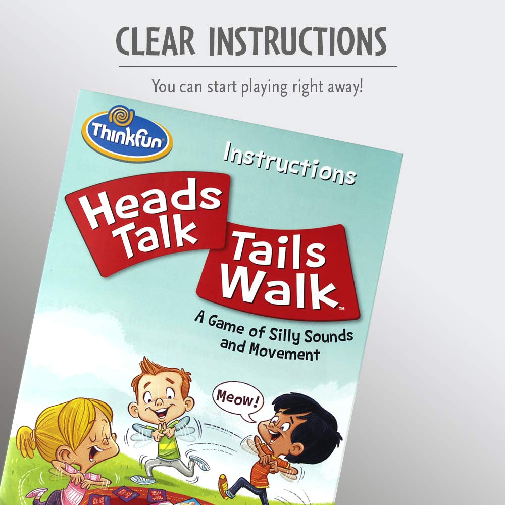 Think Fun Heads Talk Tails Walk Preschool Toy And Game For Boys And Girls Age 3 And Up - A Silly Game Of Sounds And Movement,Multi,44001860