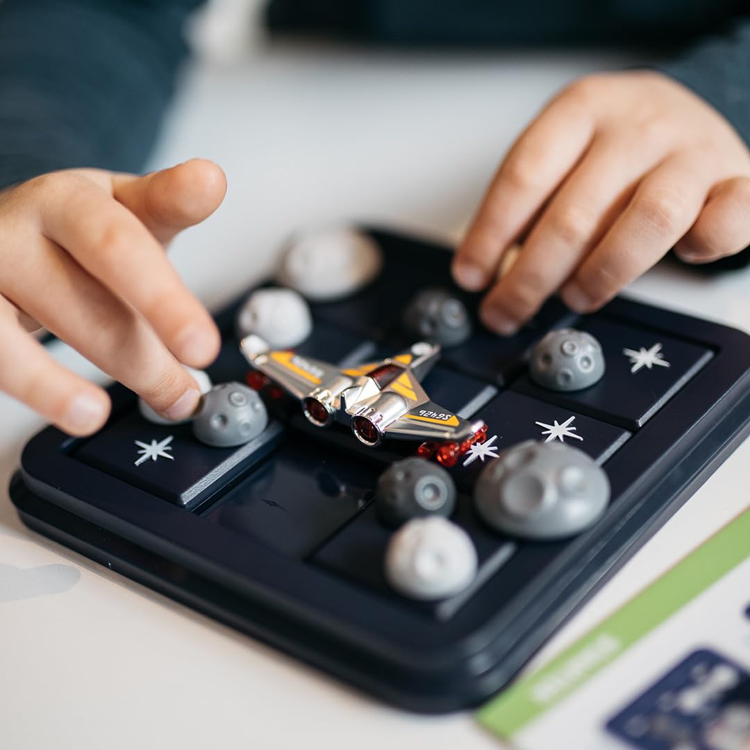 SmartGames Asteroid Escape Travel Sliding Puzzle Game Featuring 60 Challenges for Ages 8-mature-themed