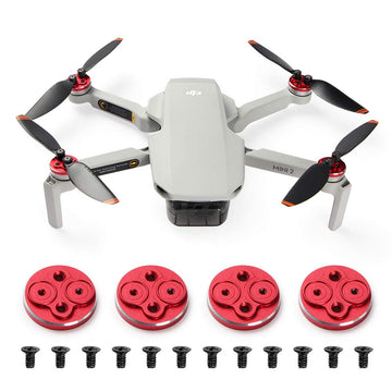 4Pcs Mini 2 Motor Cover Cap Protector For Dji Mini 2/Mini Se Accessories Waterproof Dustproof Aluminium Motor Cap (Mini 2 Red)