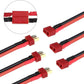 Nuofany 5Pairs T Plug Connector Female & Male with 12AWG 10cm Gauge Silicone for RC Lipo Battery Cable Drone Car