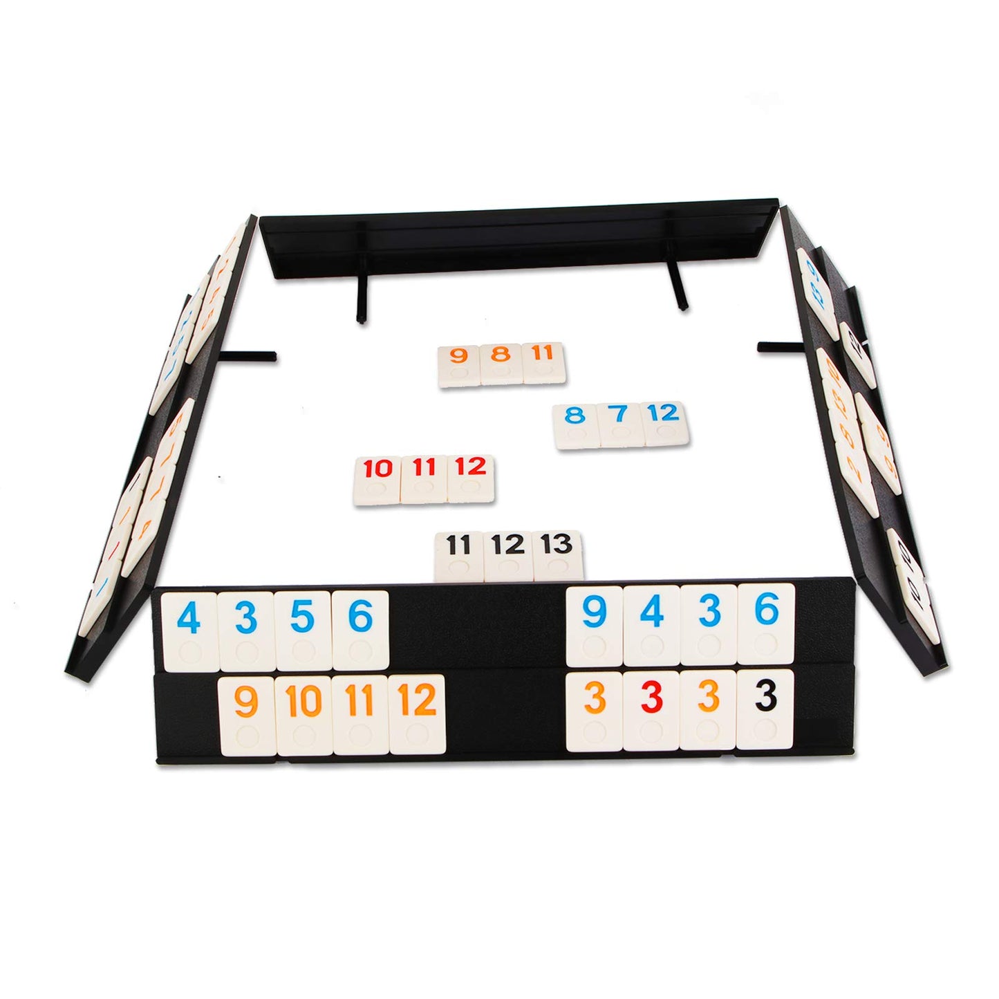 Nolie 106 Tiles Rummy Cube Game Set With Aluminum Case And 4 Anti-Skid Durable Trays For 2-4 Players
