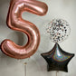 Rose Gold Number 5 Balloon 40 Inch, 5 Balloon Number, 5Th Birthday Decorations, Rose Gold Party Supplies For Boys Girls