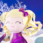 Gloveleya Soft Dolls Plush Figure Skin Glitter Purple Dress Baby Doll Gift 12Inches