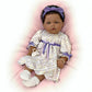 The Ashton-Drake Galleries All God's Grace Baby Doll by Elly Knoops  20 inches  Purple Dress  Real Touch Vinyl